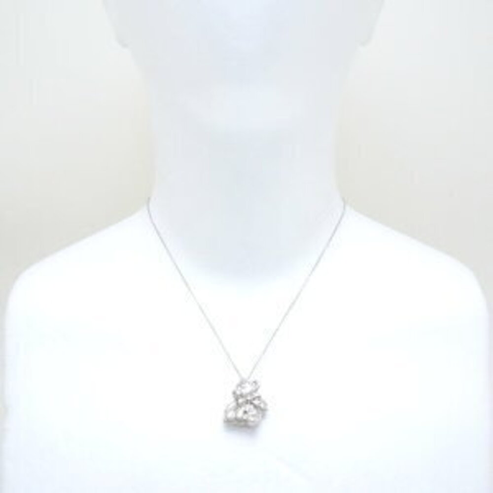 Tiffany Bear Pendant Necklace Teddy Silver